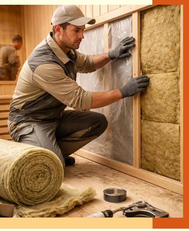 Утепление сауны изнутри в Амурске от 6716 руб. за м2 | ППУ, под ключ — ТепломастерМрс