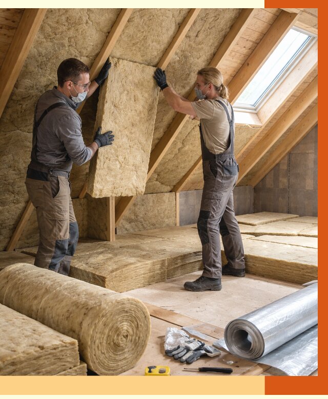 Утепление мансарды минватой в Амурске от 4339 руб./м2 — монтаж и пароизоляция | ТепломастерМрс