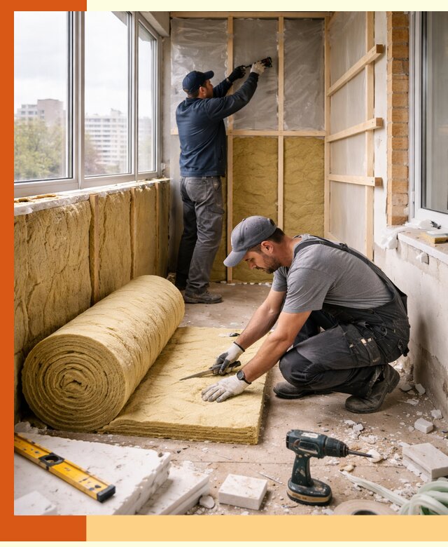 Утепление балкона под ключ в Амурске качественно и быстро