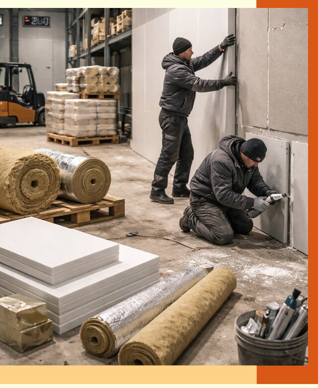 Утепление холодного склада в Амурске от 8782 руб/м2 — комплексное под ключ | ТепломастерМрс