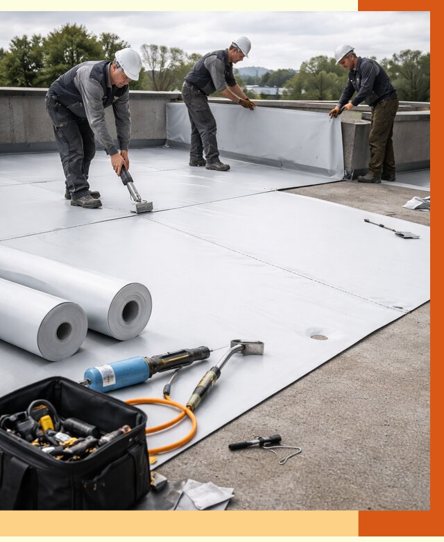 Гидроизоляция мембранной кровли в Амурске от 7749 руб./м² — профессионально | ТепломастерМрс